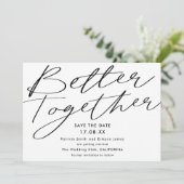 白黒モダンを一緒に良い日付を保存 セーブザデート (スタンド正面)