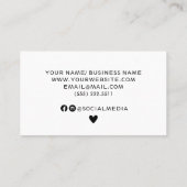 白黒モダンアポイントメントカード 名刺 (裏面)