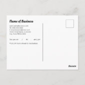 白黒モダンアポイントメント ポストカード (裏面)