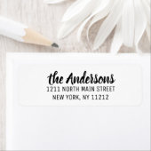 白黒モダンアート草書体 ラベル (インサイチュ)