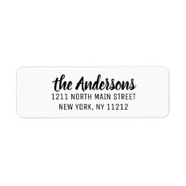 白黒モダンアート草書体 ラベル