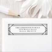 白黒モダンアールデコ |休日 ラベル (インサイチュ)