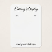 白黒モダンイヤリングカスタムディスプレイカード (正面)
