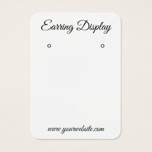 白黒モダンイヤリングカスタムディスプレイカード