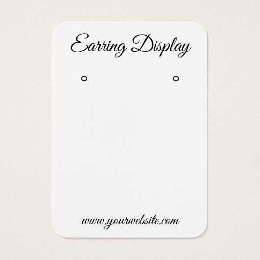 白黒モダンイヤリングカスタムディスプレイカード (正面)