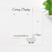 白黒モダンイヤリングカスタムディスプレイカード (デスク)