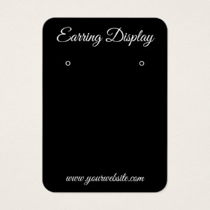 白黒モダンイヤリングカスタムホルダーカード