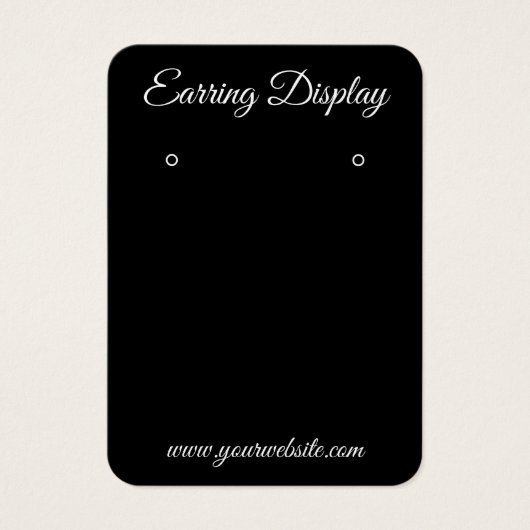 白黒モダンイヤリングカスタムホルダーカード (正面)
