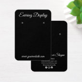 白黒モダンイヤリングカスタムホルダーカード (デスク)