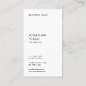 白黒モダンエレガントシンプルテンプレート 名刺 (裏面)