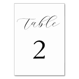 白黒モダンエレガントシンプル結婚の テーブルナンバー