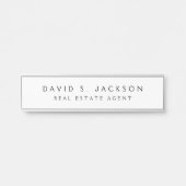 白黒モダンエレガントプロフェッショナルクラス サインプレート (正面)