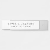 白黒モダンエレガントプロフェッショナルクラス サインプレート (正面)