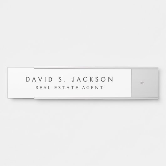 白黒モダンエレガントプロフェッショナルクラス サインプレート (正面)
