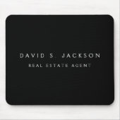 白黒モダンエレガントプロフェッショナルクラス マウスパッド (正面)