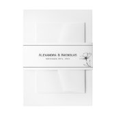 白黒モダンエレガントミニマル結婚の 招待状ベリーバンド (正面例)