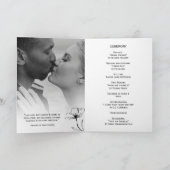 白黒モダンエレガント結婚の プログラム (内部)