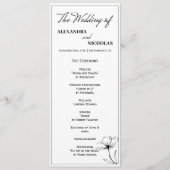 白黒モダンエレガント結婚の プログラム (正面)