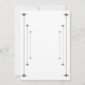 白黒モダンエレガント結婚の 招待状 (裏面)