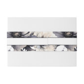 白黒モダンエレガント結婚フローラ 招待状ベリーバンド (裏面例)