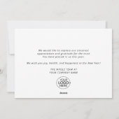 白黒モダンオーナメントクリスマス事業 シーズンカード (裏面)