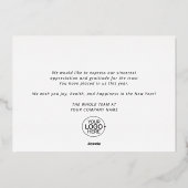 白黒モダンオーナメントクリスマス事業 箔シーズンカード (裏面)