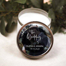 白黒モダンオーバーレイ |写真結婚の ラウンドシール