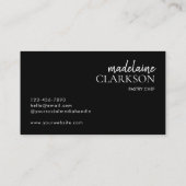 白黒モダンカップケーキベーカリー 名刺 (裏面)