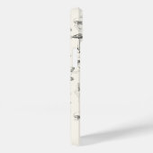 白黒モダンキノコと名前をカスタムする Case-Mate iPhoneケース (裏面 / 右)