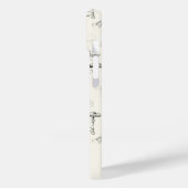 白黒モダンキノコと名前をカスタムする Case-Mate iPhoneケース (裏面 / 左)