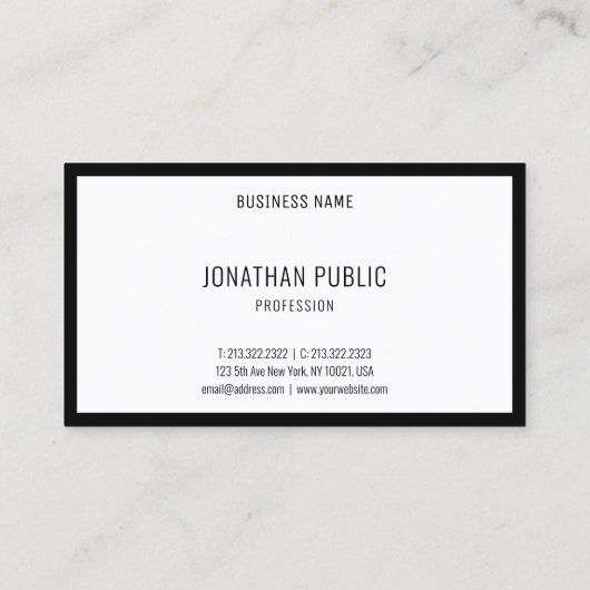 白黒モダンクリエイティブシンプルテンプレートチック 名刺 (裏面)