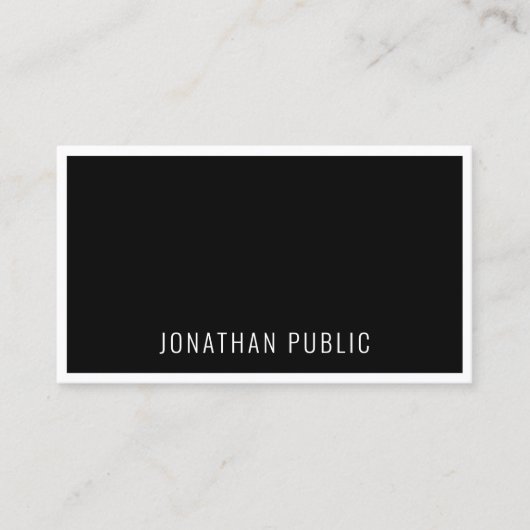 白黒モダンクリエイティブシンプルテンプレートチック 名刺 (正面)