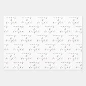 白黒モダンクリスマスギフトラッピング紙 ラッピングペーパーシート (正面2)