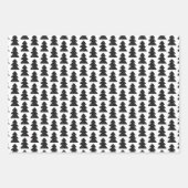 白黒モダンクリスマスギフトラッピング紙 ラッピングペーパーシート (正面)