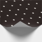 白黒モダンクリスマススターズ模様 ラッピングペーパー (角)