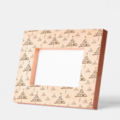 白黒モダンクリスマスツリーパターン レーザー彫刻フレーム (左)