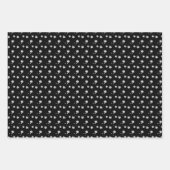 白黒モダンクリスマスツリー ラッピングペーパーシート (正面3)