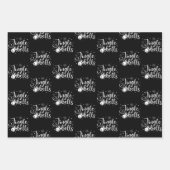 白黒モダンクリスマス引用文プレゼント ラッピングペーパーシート (正面2)