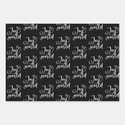 白黒モダンクリスマス引用文プレゼント ラッピングペーパーシート (正面)