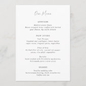 白黒モダンクリーン結婚ズ メニュー (正面)