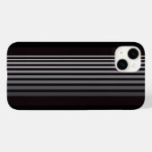 白黒モダングラデーション垂直ストライプ色 Case-Mate iPhoneケース (裏面 (横))