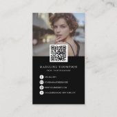 白黒モダンコラージュ写真家 名刺 (正面)