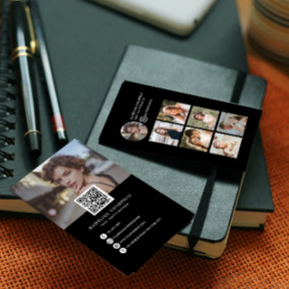 白黒モダンコラージュ写真家 名刺