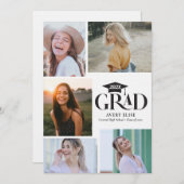 白黒モダンコラージュ招待状 招待状 (正面/裏面)