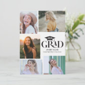 白黒モダンコラージュ招待状 招待状 (スタンド正面)