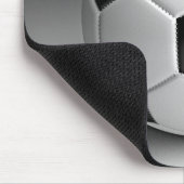 白黒モダンサッカーのスポーツ撮影 マウスパッド (コーナー)