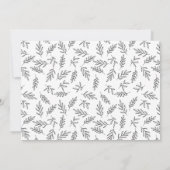 白黒モダンサプライズ写真婚約 案内状 (裏面)