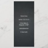 白黒モダンサロン価格表メニュー メニュー (裏面)