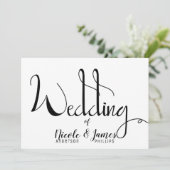 白黒モダンシミニマルッ結婚ク 招待状 (スタンド正面)