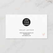 白黒モダンシンプルのロゴのオーダ感謝していーユー 名刺 (裏面)